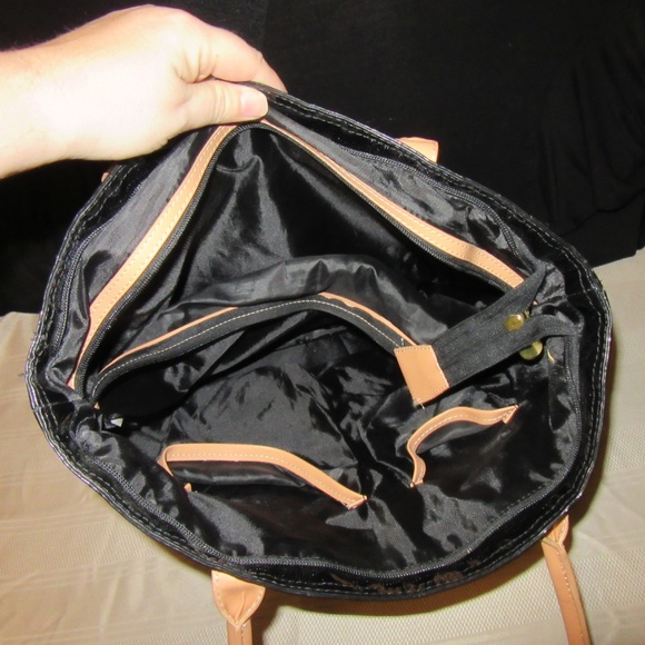 Black textured Joy and Iman tote - Picture 4 of 4